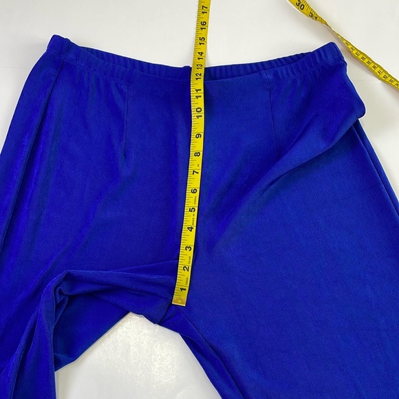 NWT Chico’s Travelers Elastic Waistband Pull On Pants Size L Royal Blue Straight - Picture 14 of 16